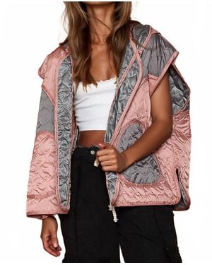 Pol Sleeveless Hoodie Vest - Red