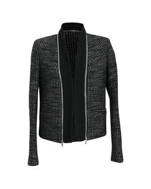 Sandro Sandro Tweed Zip-Accent Blazer - Black