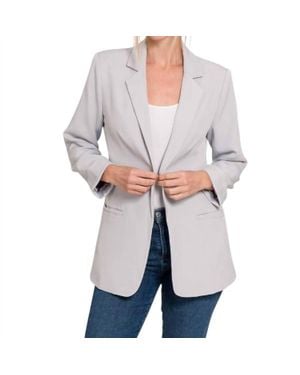 42Pops Open Front Classic Blazer - Gray