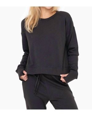 Mono B Lisa Crewneck Top - Black
