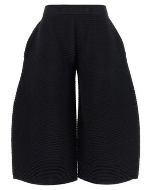 Issey Miyake 'Corrugated Knit' Pants - Blue