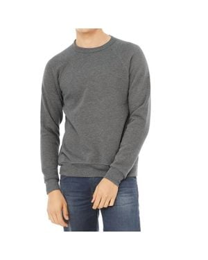 Bella Canvas Sponge Fleece Raglan Crewneck Sweatshirt - Gray