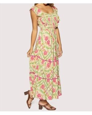Lost + Wander Fiesta Flora Midi Dress - Yellow