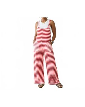 Blakeley Ricki Stripe Terry Romper - Red