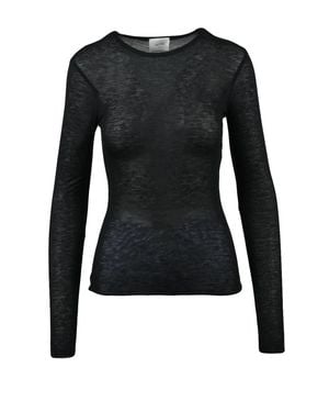Alysi Viscose-Wool Brushed Underjacket - Black