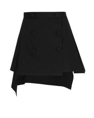 Vivienne Westwood Asymmetric Hem Mini Skirt With Front Button Fastening - Black