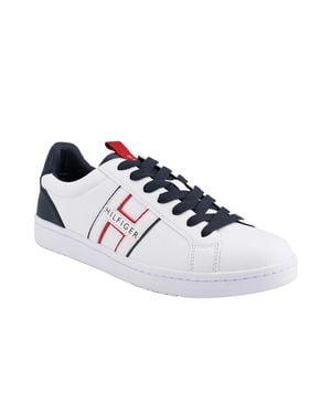 Tommy Hilfiger Lewly Sneakers Faux Leather Low Top Shoes Jzz1285 - Blue