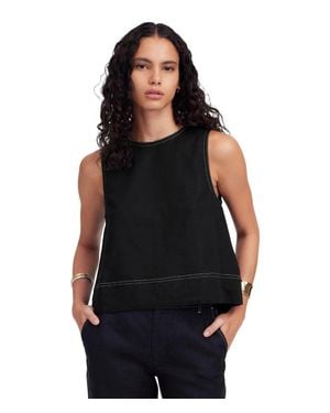 Madewell Suki Top Sleeveless Blouse Pullover Preppy Kfc1239 - Black
