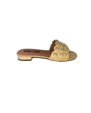 Bibi Lou Katie Flat Raffia Sandal - Multicolor