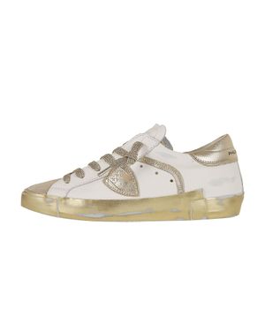 Philippe Model Vintage-Inspired Low-Top Sneakers With Artisanal Details - White