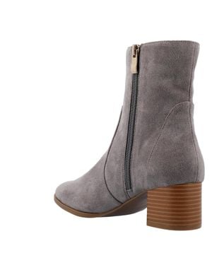 Journee Collection Comfort Foam Hayven Booties Hayven-Wd-Gry - Gray