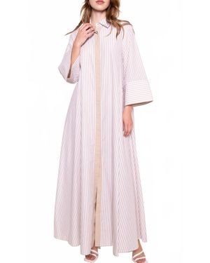 VEDA Tara Loose Fit Striped Maxi Dress - Pink