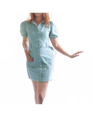 Fate Disco Cowgirl Denim Dress - Blue