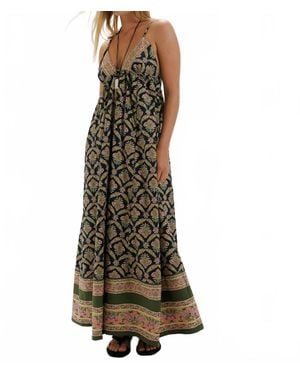 Free People Sorrento Stroll Printed Maxi Dress - Green