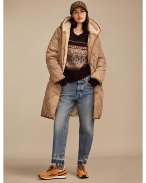 Lucky Brand Long Puffer Jacket - Natural