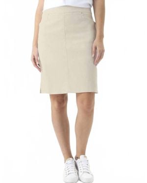 Renuar Pull On Woven Skort - Natural
