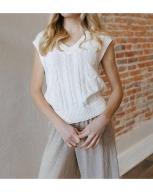Thread & Supply Harriet Sweater Vest - White