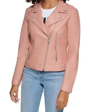 Levi's Faux Leather Asymmetrical Moto Jacket - Blue