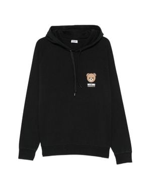 Moschino Silk And Nylon Hooded Sweatshirt - Black