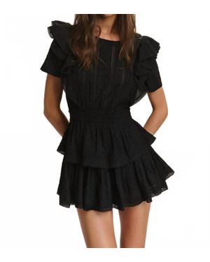 LoveShackFancy Natasha Heritage Mini Dress - Black
