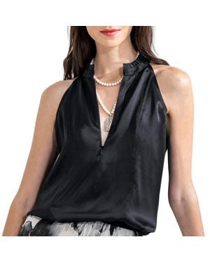 Go> By Go Silk Go Scuba Cutaway Top - Black