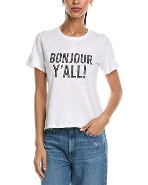 Cinq À Sept Heatset Bonjour Yall Shrunken T-Shirt - White
