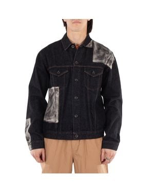 Yohji Yamamoto Paneled I-Denim Jacket - Black