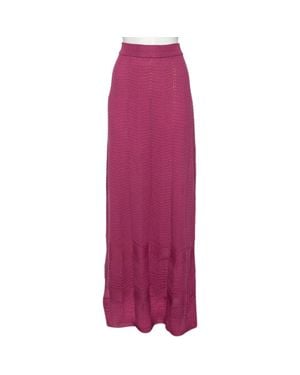 Missoni Knit Maxi Skirt - Purple