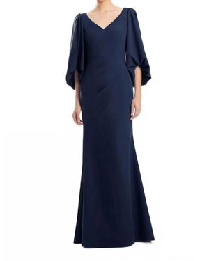 Daymor Pleated Formal Dress - Blue