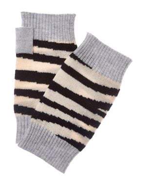 Brodie Cashmere Zebra Cashmere Wrist Warmer - Gray