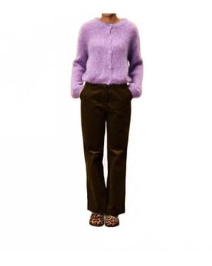FRNCH Jonquille Corduroy Straight Pants - Pink