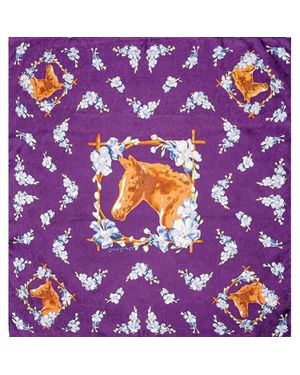 Wyoming Traders Wild Rag Filly Midnight Silk Scarf - Purple