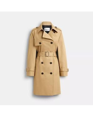 COACH Double Gun Flap Snap Trench in Black | Lyst