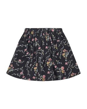 Bonton Romantic Print Gauze Skirt - Black
