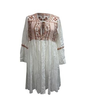 Melissa Odabash Natalia Embroidered Mini Dress - Gray