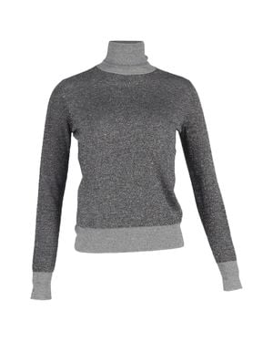 JOSEPH Metallic Roll-Neck Sweater - Gray