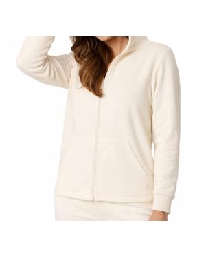 French Kyss Zip Up Hoodie Jacket - Natural