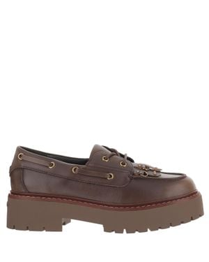 Pinko Margharet 01 Leather Loafers - Brown