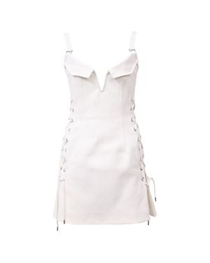 Dion Lee Hook & Eye Pocket Mini Dress - White