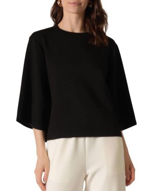 Before You Butter Modal 3/4 Sleeve Top - Black