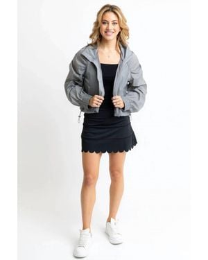 Karlie Zip-Up Windbreaker Jacket - Black