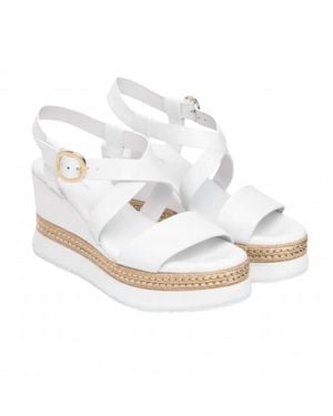 Nero Giardini Loira Wedge Sandal - White