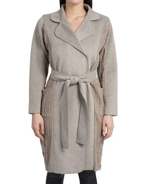 Love Token Callie Long Sleeve Sweater Coat - Gray