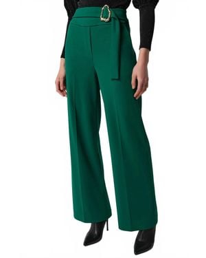 Joseph Ribkoff Belted Wide Leg Pant - Green
