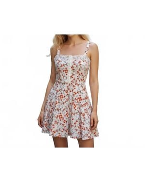 Olivaceous Floral Mini Sundress - Black