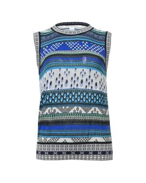 Diane von Furstenberg Knitted Sleeveless Top - Blue