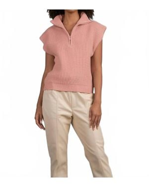 Elan Half-Zip Sweater - Pink