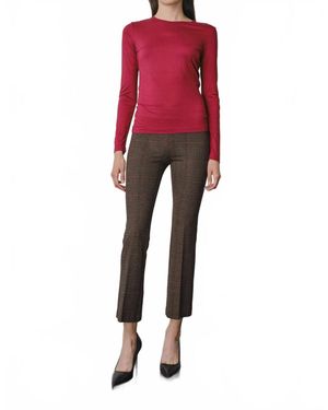 Avenue Montaigne Leo Flare Cut Pants - Red
