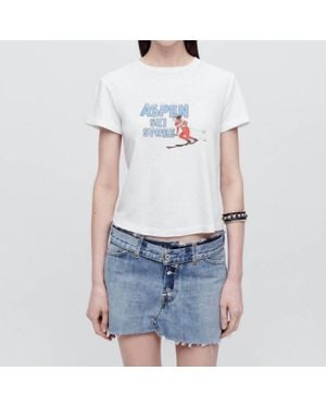 RE/DONE Classic Ski Spree Tee - Blue