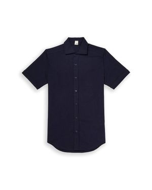 Swet Tailor Short Sleeve Polished Shirt - Blue